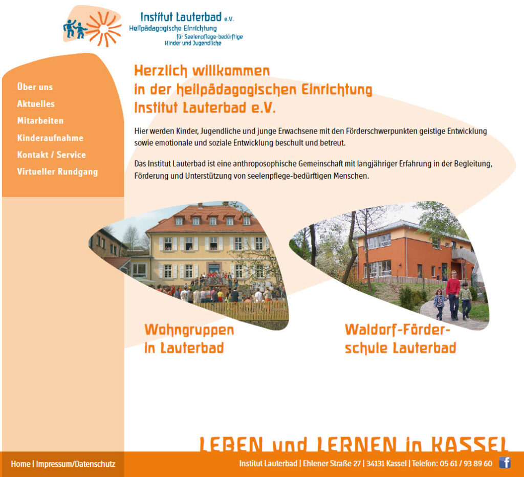 Webseite Institut Lauterbad
